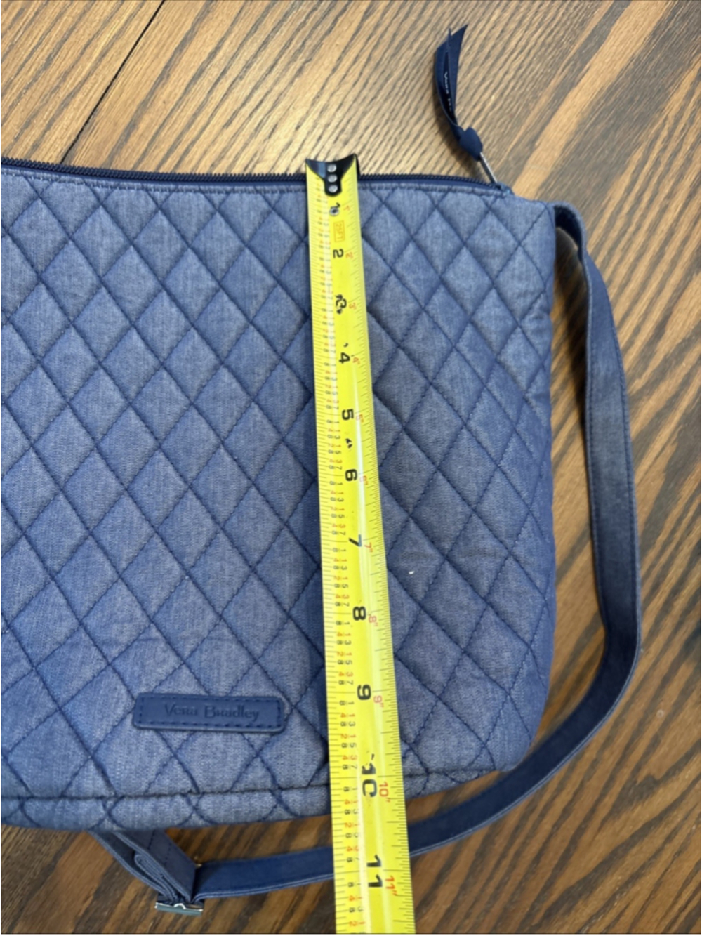 Vera Bradley Quilted Solid Navy Ultralight Bucket Crossbody/Shoulder Handbag - Picture 6 of 8